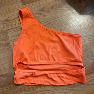 Orange cut out SHEIN top!